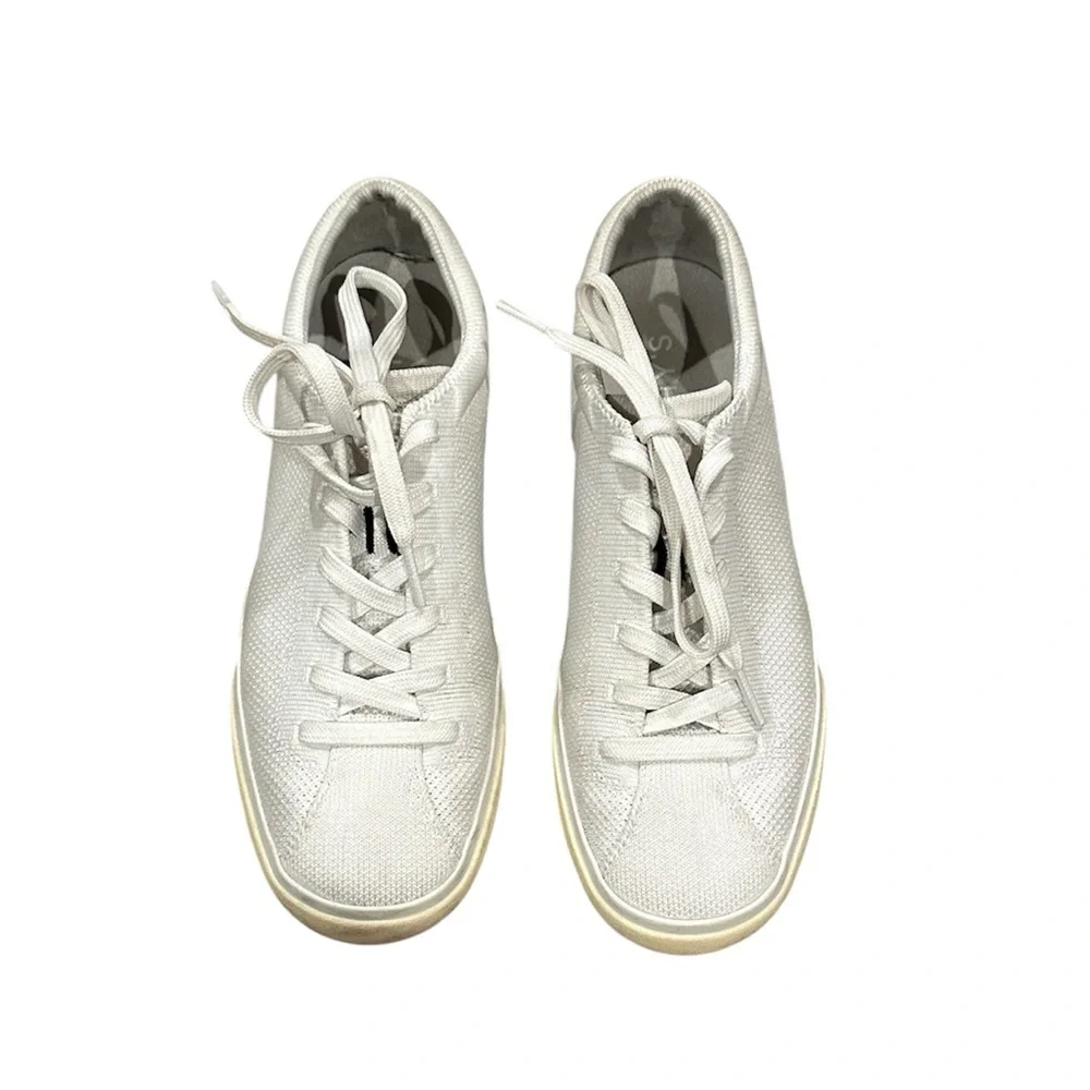Rothy’s Lace up White Sneakers Shoes Washable Sustainable Comfort 6.5